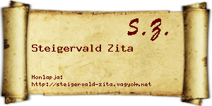 Steigervald Zita névjegykártya