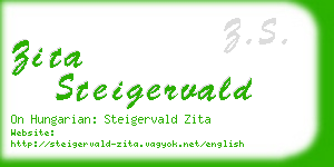 zita steigervald business card